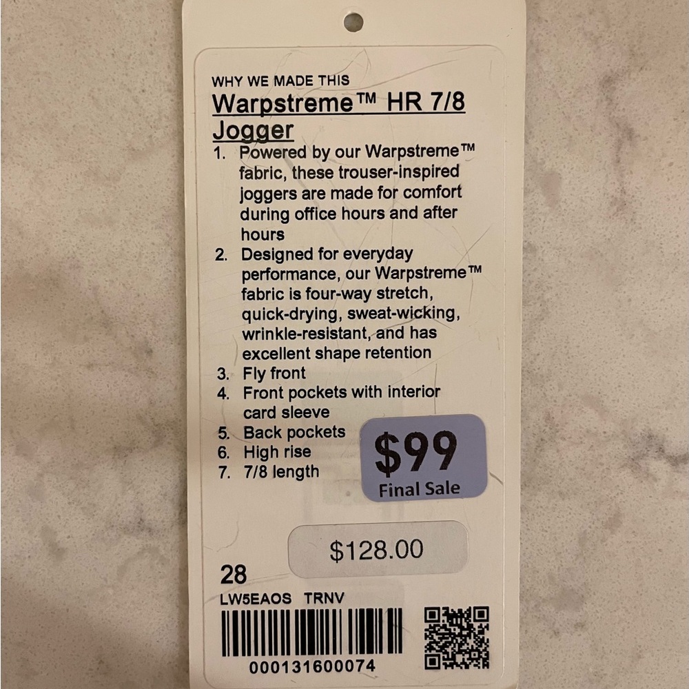 Lululemon High-Rise Warpstreme 7/8 Jogger - Picture 11 of 11
